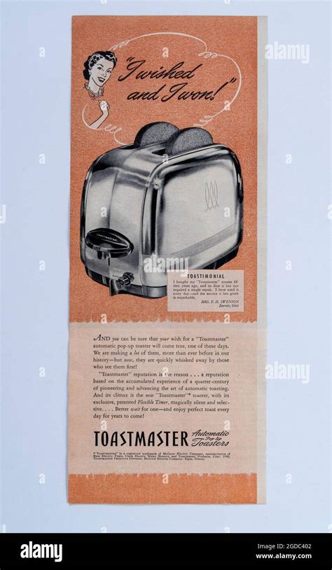 Old toaster ad hi-res stock photography and images - Alamy