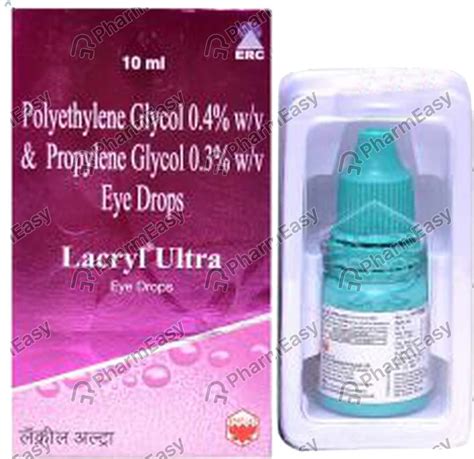 Lacryl Ultra Bottle Of 10ml Eye Drops Uses Side Effects Price