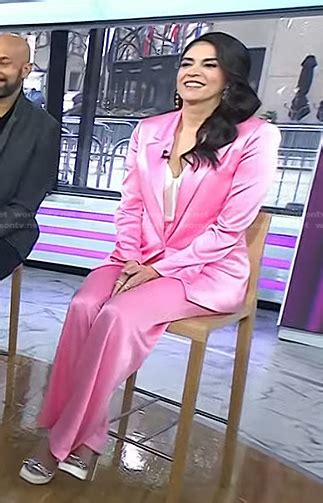 Wornontv Cecily Strongs Pink Blazer And Pants On Today Clothes And