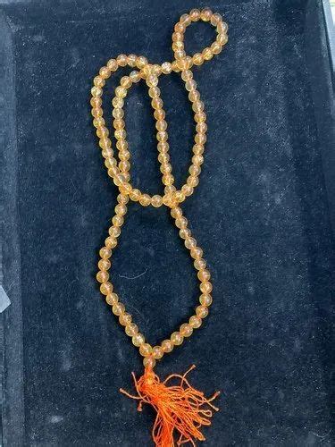 Round Orange Citrine Jaap Mala Crystal Mix Size Bds At Rs