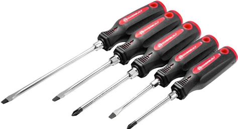 Powerbuilt Piece Screwdriver Set With Double Injection Handles