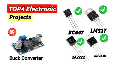 New Top4 StepDown Converter With Bc547 Transistor Lm317 Ic 2n2222