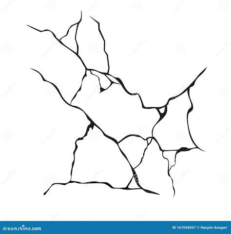 Cracked Ground Texture Vector Stock Vector Illustration Of Broken