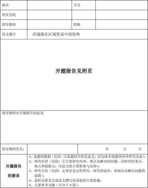 开题报告 Word文档在线阅读与下载 无忧文档