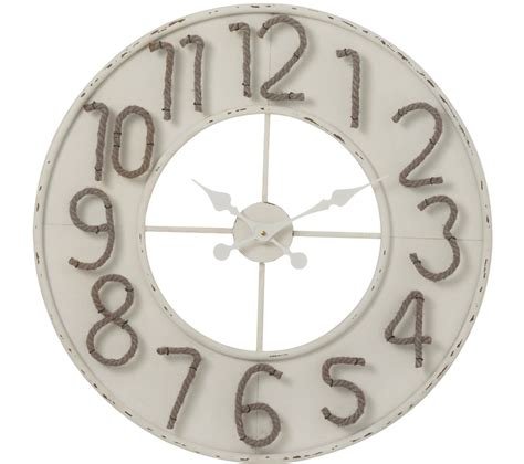 Horloge Murale Blanc Metal X X Cm Horloge Pendule But