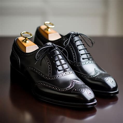 Premium Photo | Black leather shoes