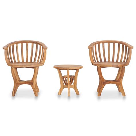 3 Piece Garden Bistro Set Solid Teak Wood – Home and Garden | All Your ...