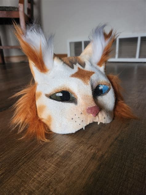 Orange Tabby Cat Therian Mask Replica Made To Order Etsy New Zealand