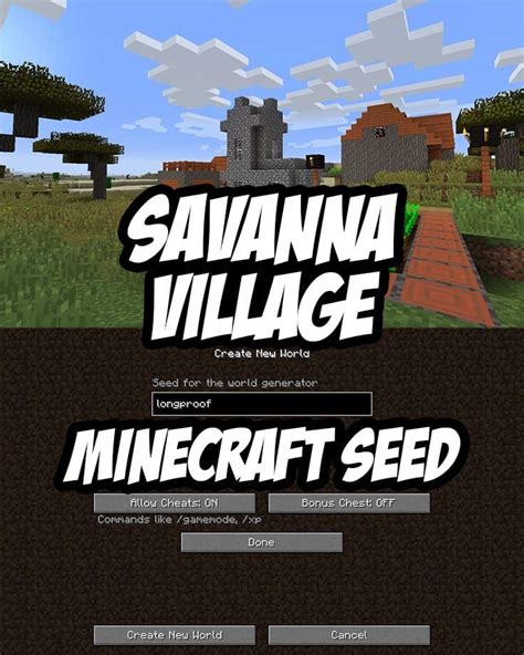 Check out this cool savanna village blacksmith seed for Minecraft (PC ...