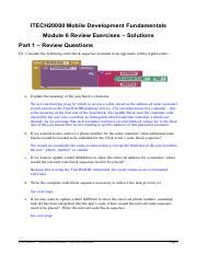 Itech Module Review Sols Pdf Itech Mobile Development