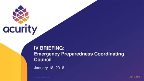 Iv Briefing Emergency Preparedness Coordinating Council Ppt Download