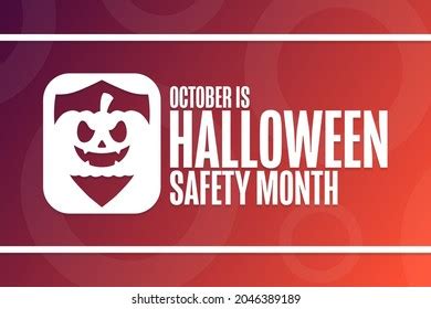 October Halloween Safety Month Holiday Concept Stock Vector (Royalty ...