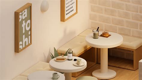 Satoshi 3D Isometric Cafe On Behance