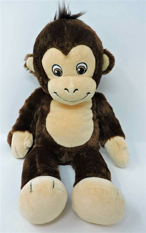 Build A Bear Smiley Monkey Brown Monkey Plush 18 Soft Eyes Toy Stuffed