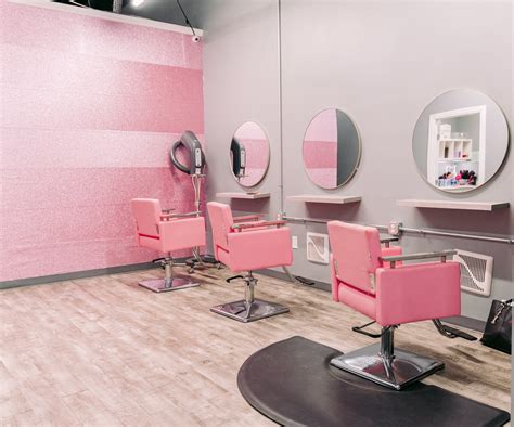 Pink Hair Salon Chairs