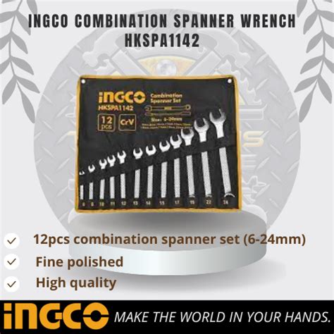 Ingco Combination Spanner Wrench Set Pcs Set Hkspa Lazada Ph