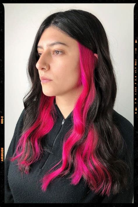 Pink Peekaboo 💕 In 2022 Hair Color For Black Hair Red Hair Looks