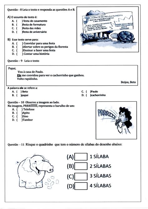 Avaliação Diagnóstica 3 ano de Português e Matemática PDF e WORD