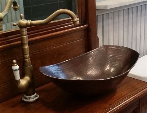 17 Oval Roman Copper Bath Sink Vessel Sinks