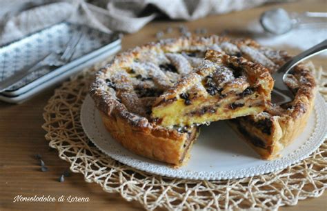 Crostata Di Sfoglia Con Crema E Gocce Di Cioccolato Facile E Golosissima