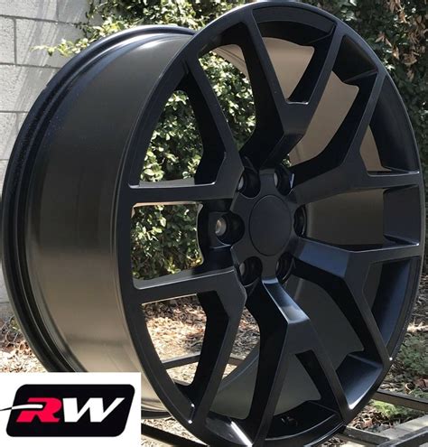 22 X9 Inch Chevy Tahoe Oe Replica Honeycomb Wheels Satin Black Rims