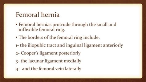 Inguinal Hernia Treatment And Pathophisiology Presentation