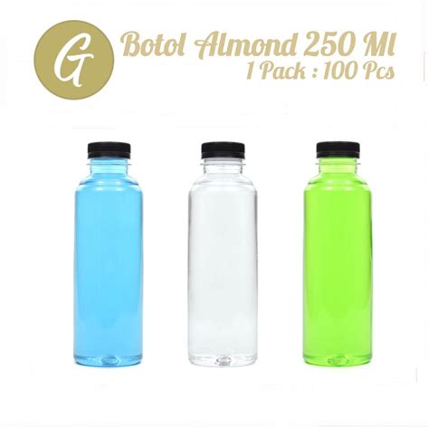 Jual Botol Plastik Almond 250 ML Botol Plastik 250ML Murah Tebal Kopi