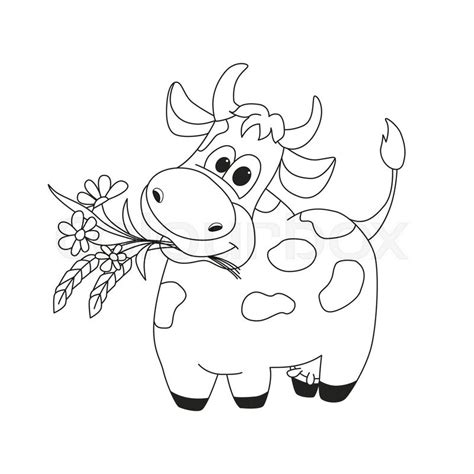 Cow Drawing Outline at PaintingValley.com | Explore collection of Cow ...