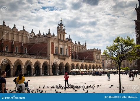 Plaza Principal Rynek Glowny En La Ciudad Vieja De Krak W Imagen De