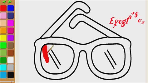 How To Draw Eyeglasses Step By Step Youtube