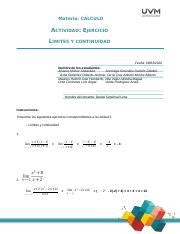 Act Ejercicios Docx Materia C Lculo Actividad Ejercicio L Mites Y