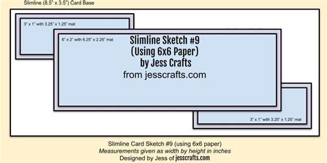 6x6 Paper Busting Slimline Template 9 Jess Crafts