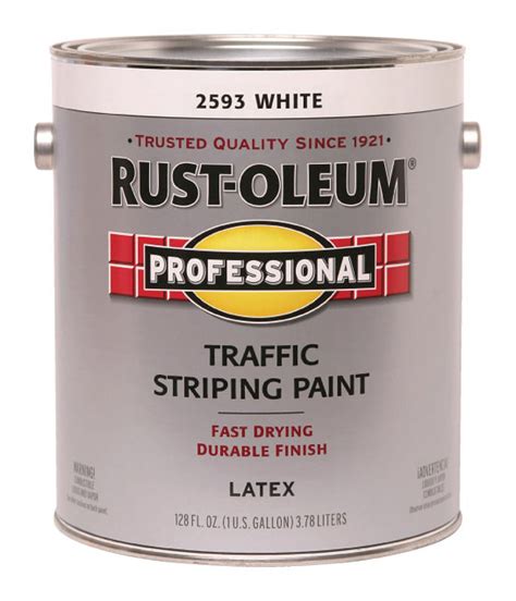 Rust Oleum Professsional White Traffic Striping Paint Gal Walmart