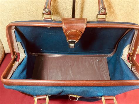 Vintage Porter Denim And Leather Gladstone Doctors Bag On Carousell