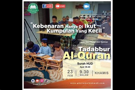 Live Surah Hud Ayat 39 40 Ustaz Abd Muein Abd Rahman 23 Feb