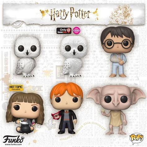 Harry Potter Pop Vinyl Figures Are Shown In Front Of An Advertisement For The Movie