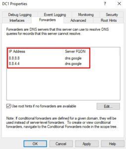 How To Configure Dns Forwarder Conditional Forwarder Windows