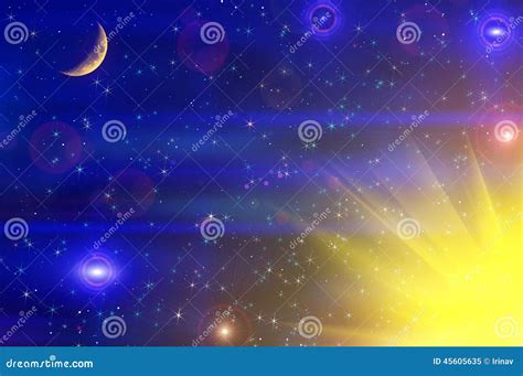 Abstract Stars Sky Moon Background Stock Image - Image of surface, glow: 45605635