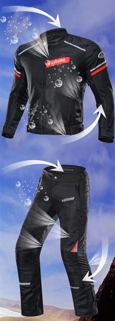 Lyschy Motorcycle Jacket Summer Breathable Mesh Moto Road Racing