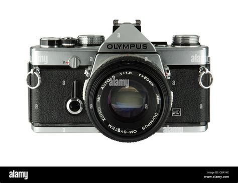 Classic Mm Slr Film Camera The Olympus Om Isolated On White