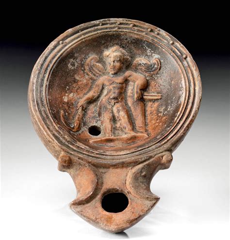 Bid Now Charming Roman Pottery Oil Lamp Cupid Eros November 4 0120 8 00 Am Mst