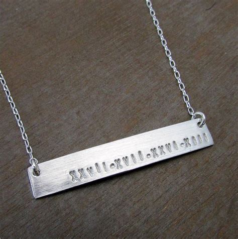 Silver Name Necklace Bar Necklace Personalized Bar Necklace Etsy