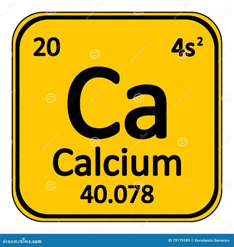 Calcium Chemical Element Cartoon Vector | CartoonDealer.com #83099507