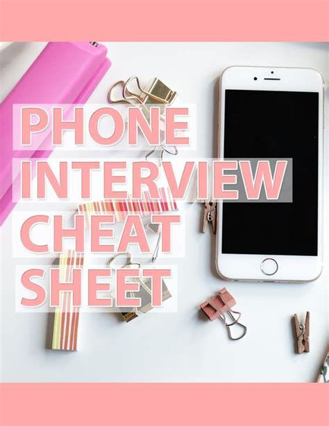 Phone Interview Cheat Sheet In 2021 Phone Interviews Job Interview