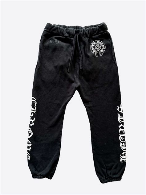 Chrome Hearts Chrome Hearts Black And White Logo Sweatpants Grailed