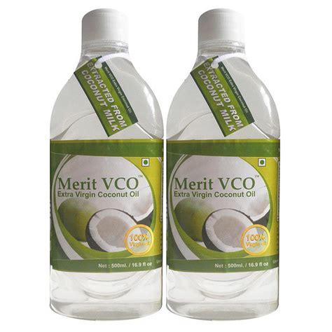 Buy Merit VCO Extra Virgin Coconut Oil 3 In 1 500 Ml Pack Of 2