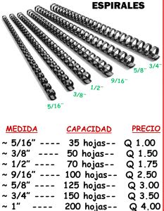 Llamada Cosecha Charles Keasing Medidas De Espirales Para Encuadernar