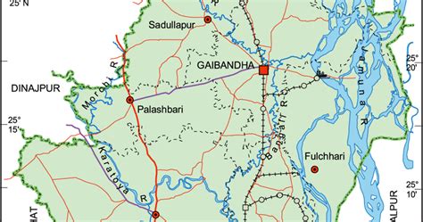 Gaibandha District: Map of Gaibandha