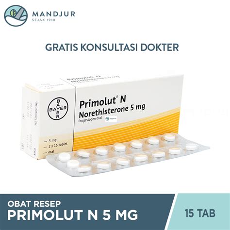 Primolut N 5 Mg 15 Tablet — Apotek Mandjur