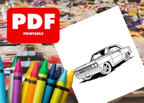 Hot Rod Printable Coloring Pages Car Tales Coloring the - Etsy